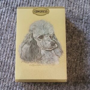 Vintage Congress Dog Playing Cards - Gray Poodle Design One Deck Sealed